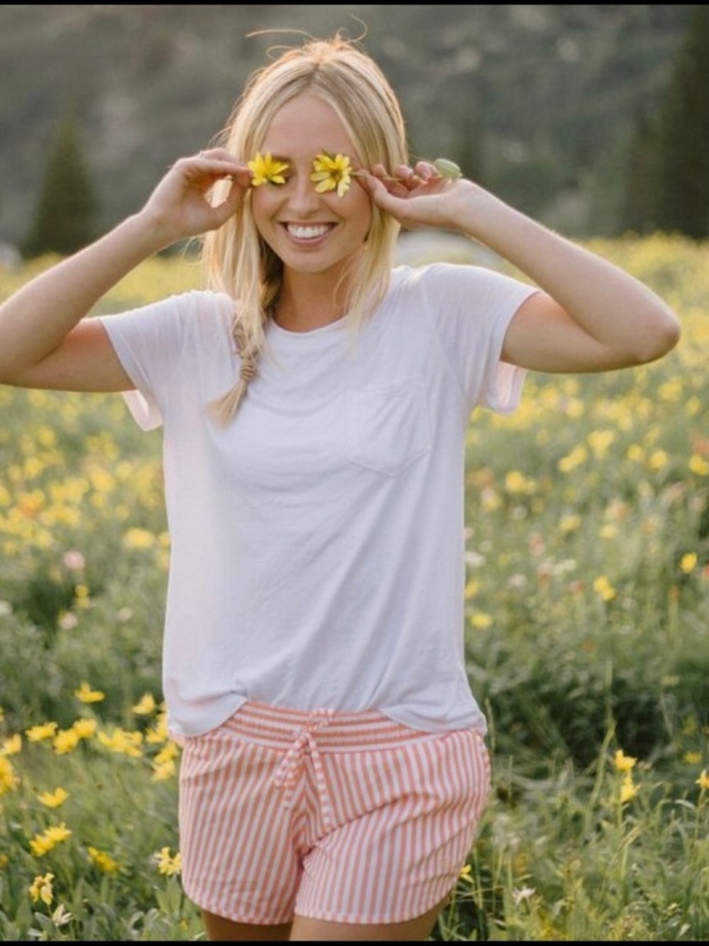 Albion Fit Peachy Keen Sprinter Shorts Orange White Stripes Women's Large